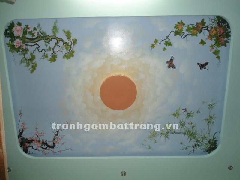 Trang trí trần nhà vẽ bằng acetic